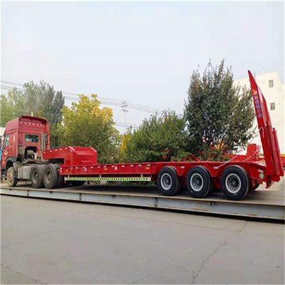 4 Achsen Lowboy Halbanhänger für 60 70 80 Tonnen Baggertransport