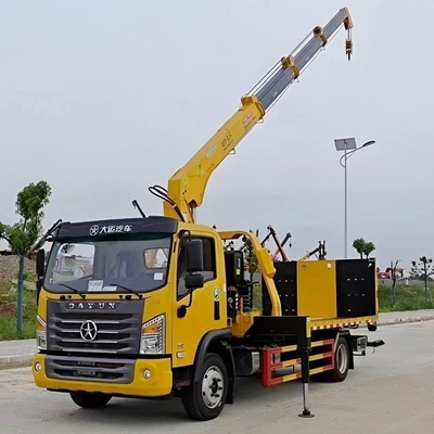 Lkw-Flugplattform-Arbeitsfahrzeug mit großem Arbeitskorb und Handgetriebe