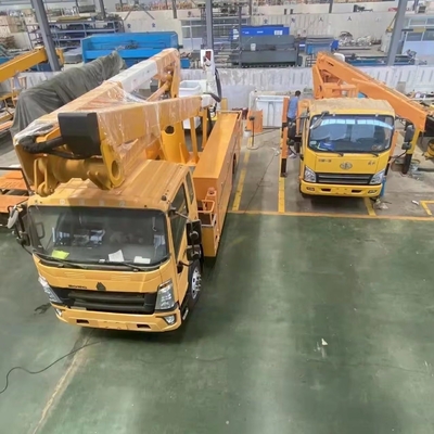 4x2 Antriebsrad-LKW Montiert 25m Luftarbeitsfahrzeug mit Plattform und Abbremse