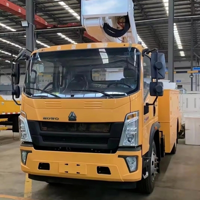 4x2 Antriebsrad-LKW Montiert 25m Luftarbeitsfahrzeug mit Plattform und Abbremse