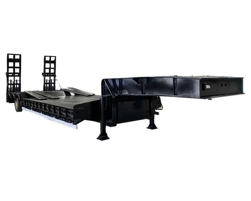 3 Achsen 60 Tonnen Unterdeck Flachdeck Niedrigbett Semi-Anhänger für Schwerlasttransport