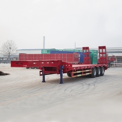 Shandong Low Flat Trailer für schwere Maschinen in individueller Farbe