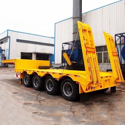 Shandong Low Flat Trailer für schwere Maschinen in individueller Farbe
