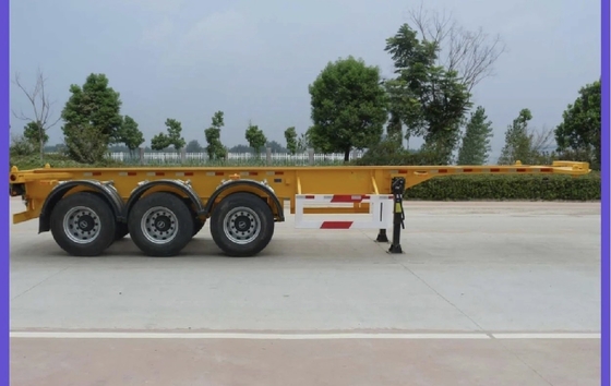 Zweispurige Bremsanlage EHL9400TJZ40 3 Achsen 40 FT Flatbed Skeleton Semi-Truck Anhänger