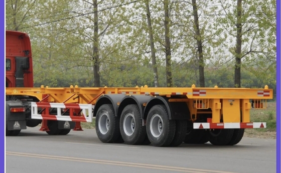 Zweispurige Bremsanlage EHL9400TJZ40 3 Achsen 40 FT Flatbed Skeleton Semi-Truck Anhänger