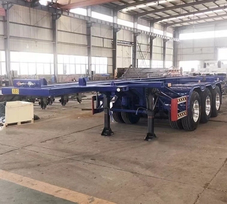 Flatbed 3-Achs 20- und 40-Fuß Dock Container Skeleton Truck Anhänger für Langlebigkeit