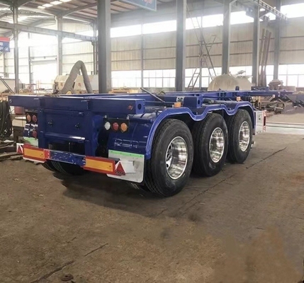 Flatbed 3-Achs 20- und 40-Fuß Dock Container Skeleton Truck Anhänger für Langlebigkeit