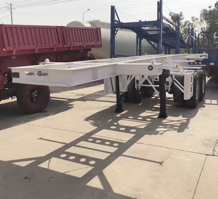 Flatbed 3-Achs 20- und 40-Fuß Dock Container Skeleton Truck Anhänger für Langlebigkeit