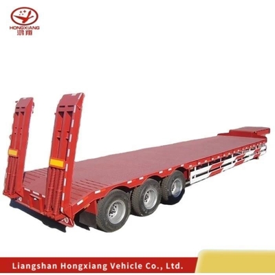 Q345b / T700 Stahl-Hauptstrahl 3/4-Achsen-Laufbett-Lkw-Anhänger für schwere Maschinen