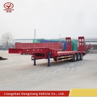 Q345b / T700 Stahl-Hauptstrahl 3/4-Achsen-Laufbett-Lkw-Anhänger für schwere Maschinen
