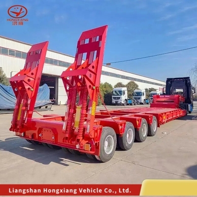 Verlängerbarer Semi-Tuck-Anhänger mit 8 Reifennummern für den Transport von Schwerlastfahrzeugen