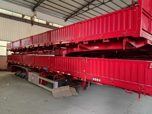 Aufhängungssystem 3 Achse Großlastwagen Seitenwand Semi-Anhänger mit Materialien
