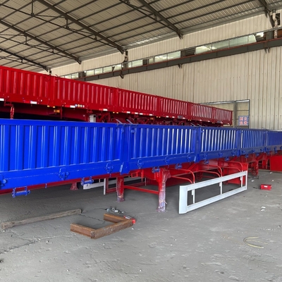 Aufhängungssystem 3 Achse Großlastwagen Seitenwand Semi-Anhänger mit Materialien