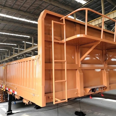 2/3/4 Achse chinesischer Stahlseitenwand Flach-Schienenanhänger für Schwerlasttransport