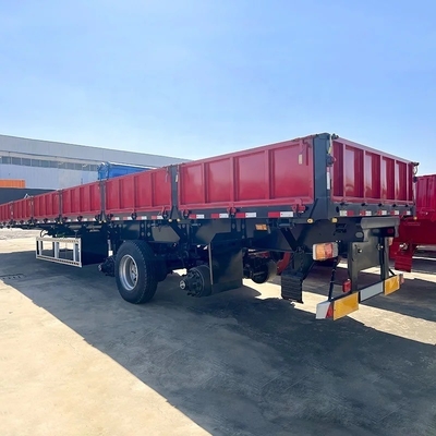 2/3/4 Achse chinesischer Stahlseitenwand Flach-Schienenanhänger für Schwerlasttransport
