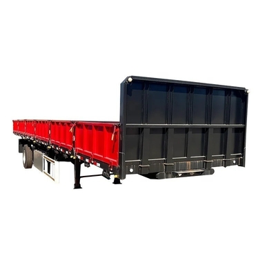 2/3/4 Achse chinesischer Stahlseitenwand Flach-Schienenanhänger für Schwerlasttransport