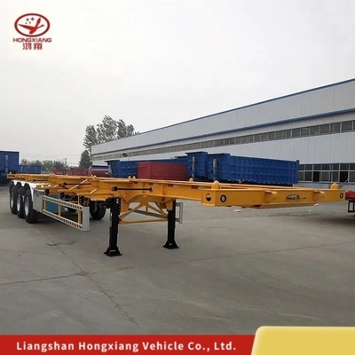 20FT 40FT Skeleton Semi-Trailer mit 8/12/16 Reifennummer und ABS-Anti-Block-Bremssystem