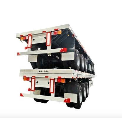Einjähriges Kundendienst 3 Achsen Skelett Chassis Lastwagen Container Flachbettanhänger