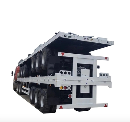 Einjähriges Kundendienst 3 Achsen Skelett Chassis Lastwagen Container Flachbettanhänger