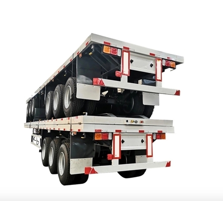 Einjähriges Kundendienst 3 Achsen Skelett Chassis Lastwagen Container Flachbettanhänger