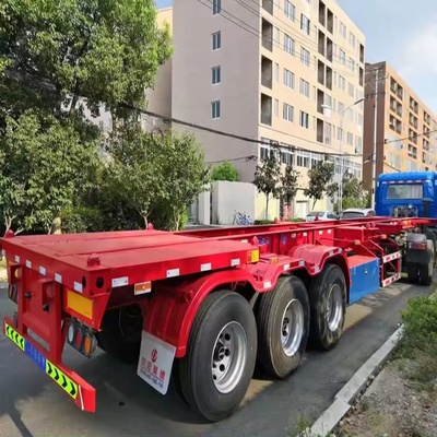 ABS-Anti-Block-Bremssystem Niedrigplattform-Schienenanhänger für Container-Chassis-Ladegerät