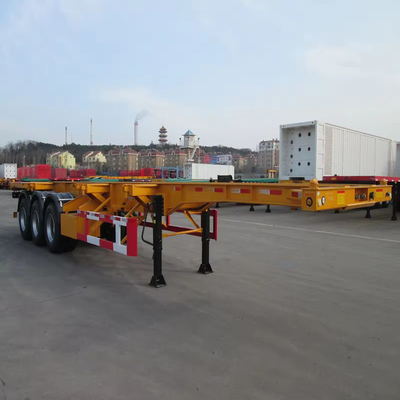 Leichtlastwagen Typ 2/3 Achsen 20-40-45FT Luftfederung Schieberegler Skelettbehälter Chassis Semi-Anhänger
