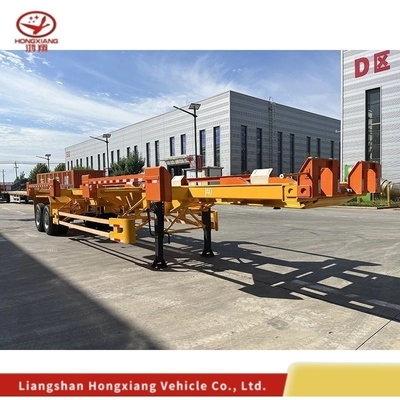 Anpassung 40ft Schwerer Skelettanhänger Chassis Flachbettbehälter Skelett Halbanhänger