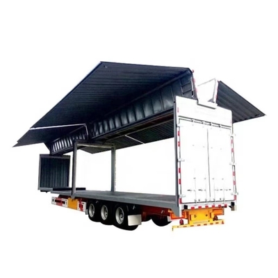 12 Meter Stahlbox-Typ 3-Achsen Container Transport Halbanhänger mit Spinner Flügel
