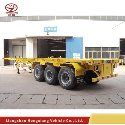 40 FT 3 Achsen Flatbed Skeleton Semi-Lkw Anhänger Semi-Remorker mit 5,5 Tonnen Kapazität