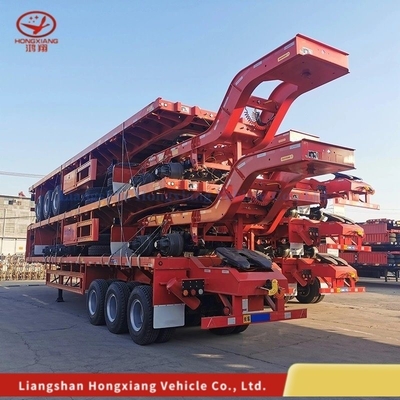 40FT 3 Achsen Skelett Anhänger Rahmen Flatbed Anhänger Immobilisieren Doppel-Linien-Bremssystem