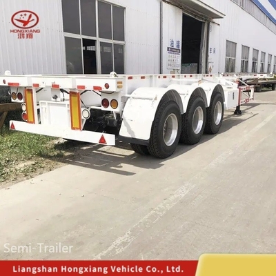 40/45FT Skelett-Fahrzeug-Fahrzeug-Container-Flachbett-Anhänger mit Doppel-Linien-Bremssystem