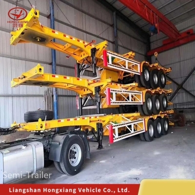 Anpassung 40ft Flatbed Skeleton Semi Trailer für Containertransport