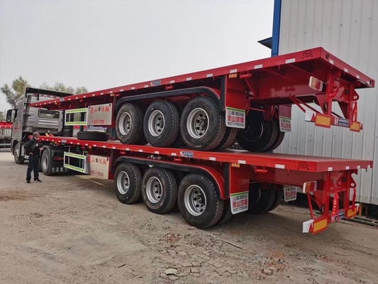 3-Achsen-Flachbett-Lkw-Anhänger 40t60t, geeignet für Kundenanforderungen