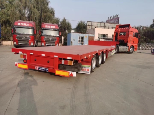 3-Achsen-Flachbett-Lkw-Anhänger 40t60t, geeignet für Kundenanforderungen