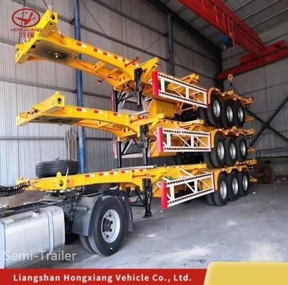 Immobilierung des 40ft Skeleton Semi-Container-Anhängers mit Dual Line Braking System 3 Achsen