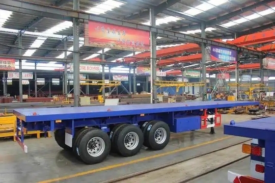 8.12.16 Reifen 3/4 Achse 60 Tonnen Container Transport Flachdeck Lkw Anhänger Halbanhänger
