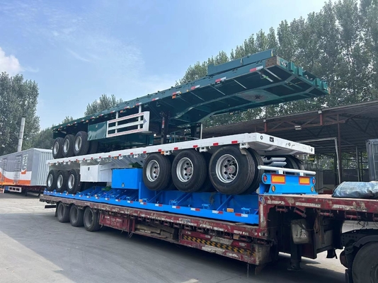 3 Achsen Flachbett Anhänger für 20 Fuß 40 Fuß Container Semi Anhänger und Anpassung
