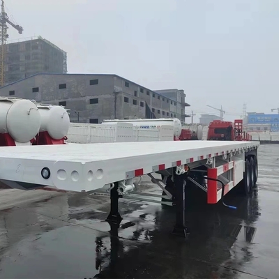Leichtbau 5,5 Tonnen 3 Achsen 40 FT flacher Anhänger für schwere Transportcontainer