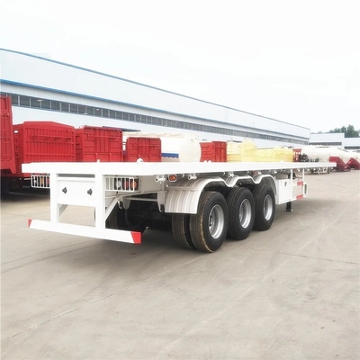 Leichtbau 5,5 Tonnen 3 Achsen 40 FT flacher Anhänger für schwere Transportcontainer