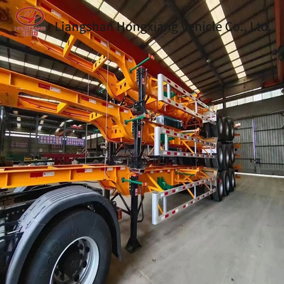 3 Achsen Skelett Halbanhänger Container Anhänger Fortgeschrittene Container Transport Lösung