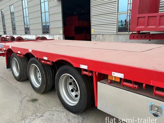 Aufhängungssysteme des Typ Cross Arm 3 Achsen 40FT Container Flatbed Truck Semi-Trailer