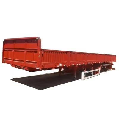 60 Tonnen 3/4 Achsen Flachbett-Lkw-Anhänger für nicht selbst dumpende Container