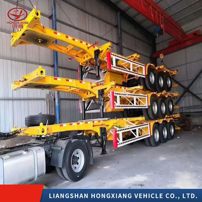 1820 mm Strecken-Skelett Halbanhänger für Wharf Container Frame Transport Bedürfnisse