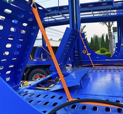 2 Achsen 80 Tonnen Fahrzeugtransport Lkw Mittelton Anhänger für den Transport von schwerem Stahl