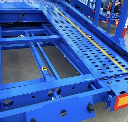 2 Achsen 80 Tonnen Fahrzeugtransport Lkw Mittelton Anhänger für den Transport von schwerem Stahl