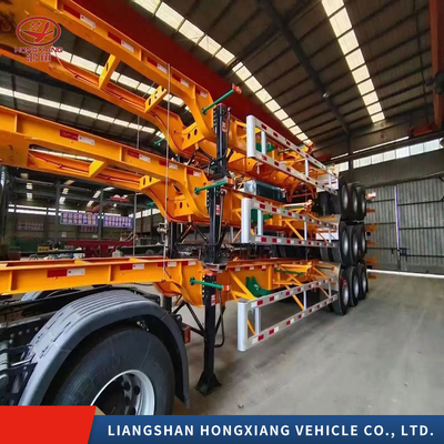 Typen von Aufhängungssystemen Mehrverbindung Stahlcontainer Transportrahmen Semi-Anhänger