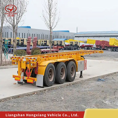 Flachbett-Container-Chassis-Skelett-Anhänger mit Doppelbremssystem